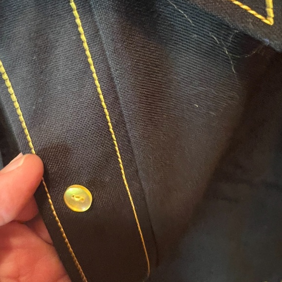 Rustica St Gallen Black Embroidered Sunflower Jacket Size 42 Swiss Floral Trim - Picture 8 of 9